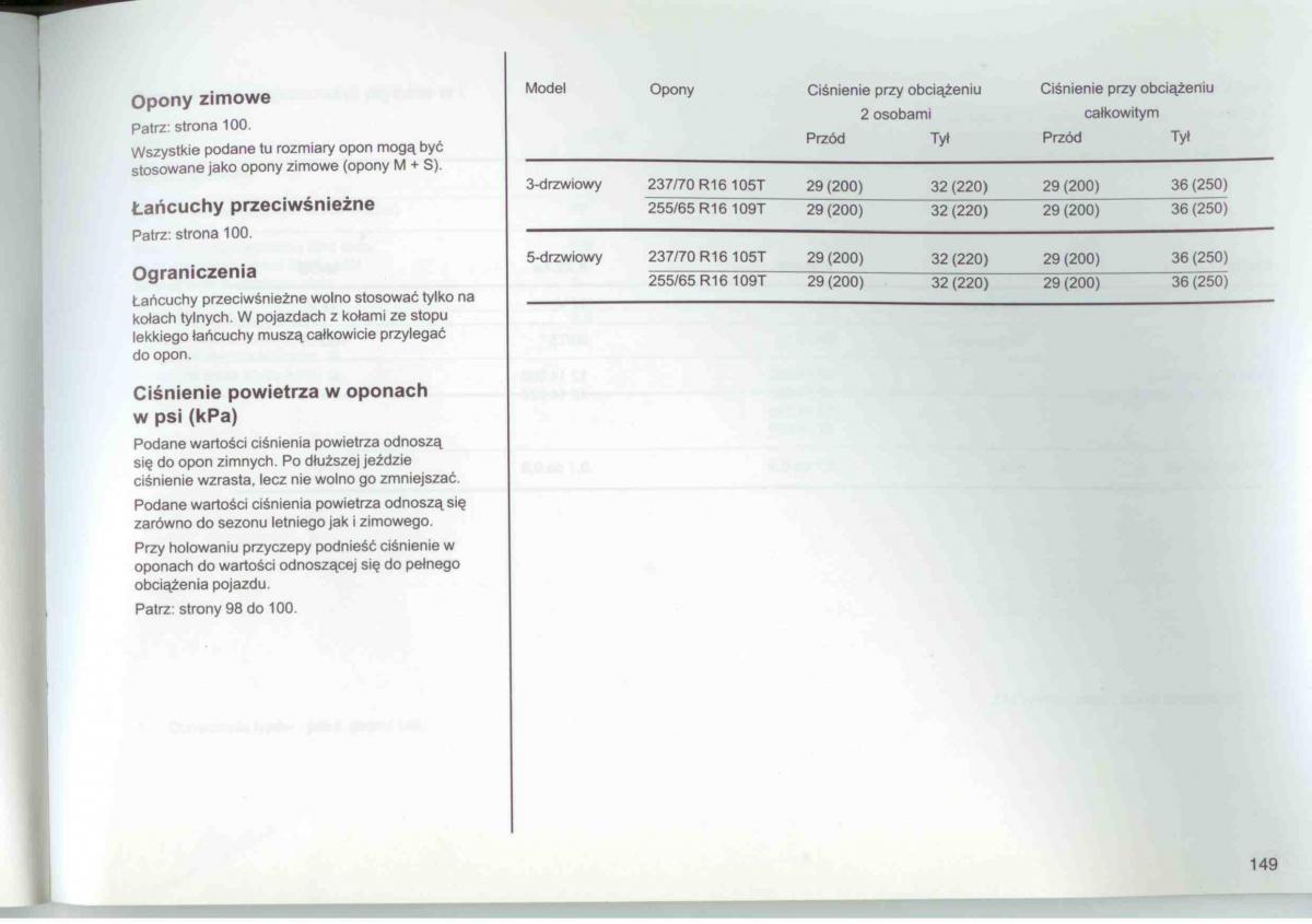 Opel Frontera A Isuzu Wizard Vauxhall Holden instrukcja obslugi / page 151