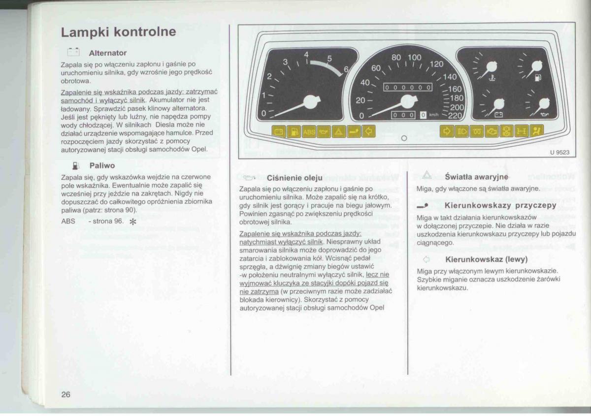 Opel Frontera A Isuzu Wizard Vauxhall Holden instrukcja obslugi / page 28