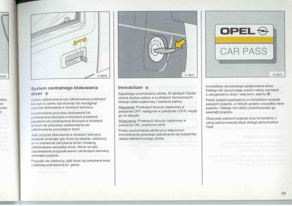 Opel Frontera A Isuzu Wizard Vauxhall Holden instrukcja obslugi / page 31