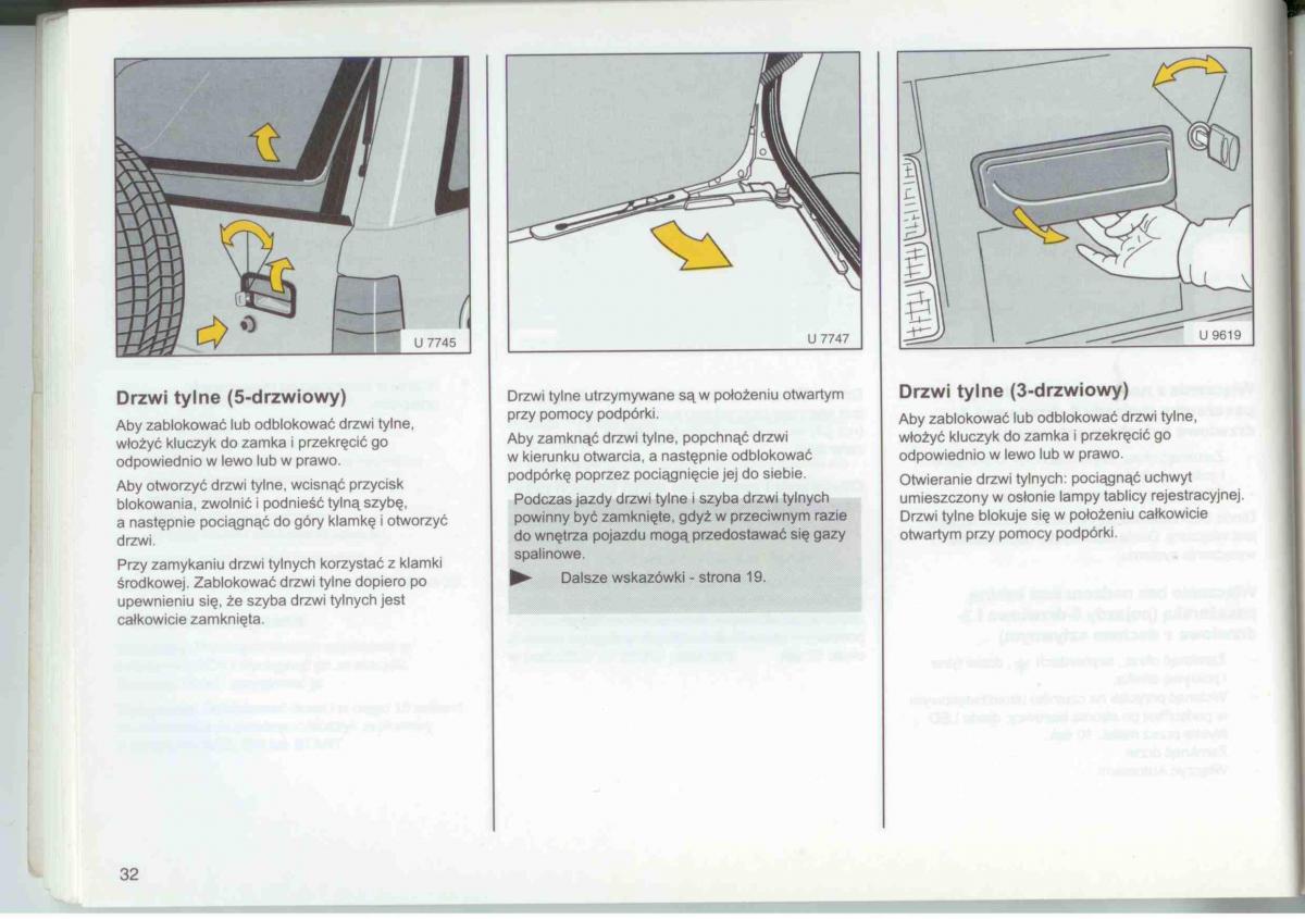 Opel Frontera A Isuzu Wizard Vauxhall Holden instrukcja obslugi / page 34