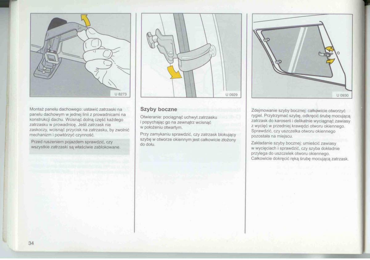 Opel Frontera A Isuzu Wizard Vauxhall Holden instrukcja obslugi / page 36