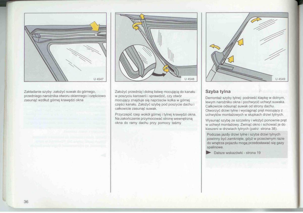 Opel Frontera A Isuzu Wizard Vauxhall Holden instrukcja obslugi / page 38