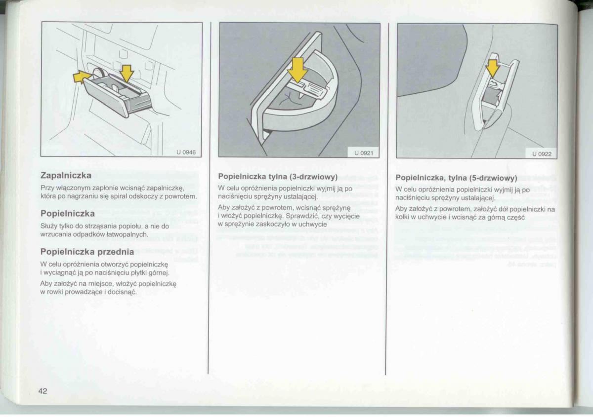 Opel Frontera A Isuzu Wizard Vauxhall Holden instrukcja obslugi / page 44