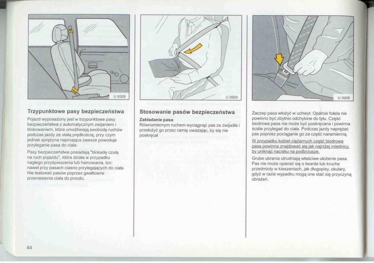 Opel Frontera A Isuzu Wizard Vauxhall Holden instrukcja obslugi / page 46