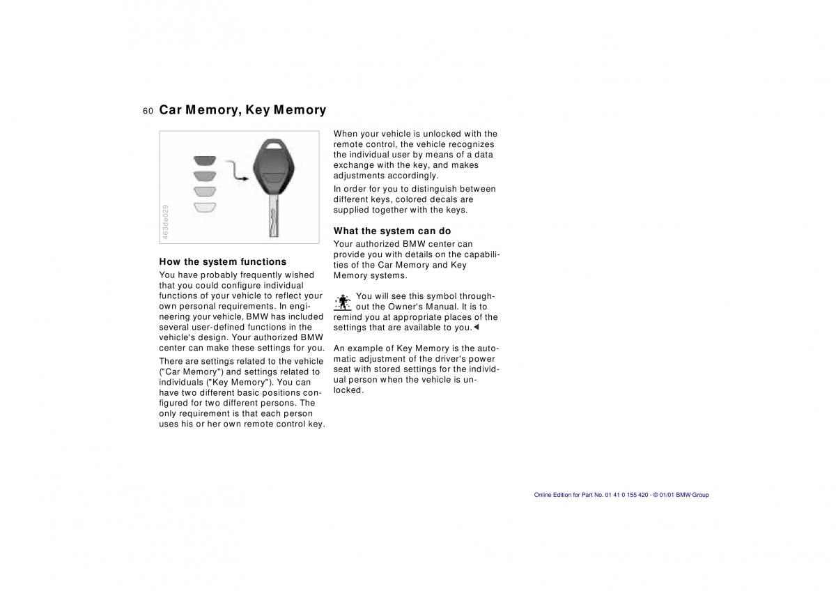 BMW 5 E39 owners manual / page 60