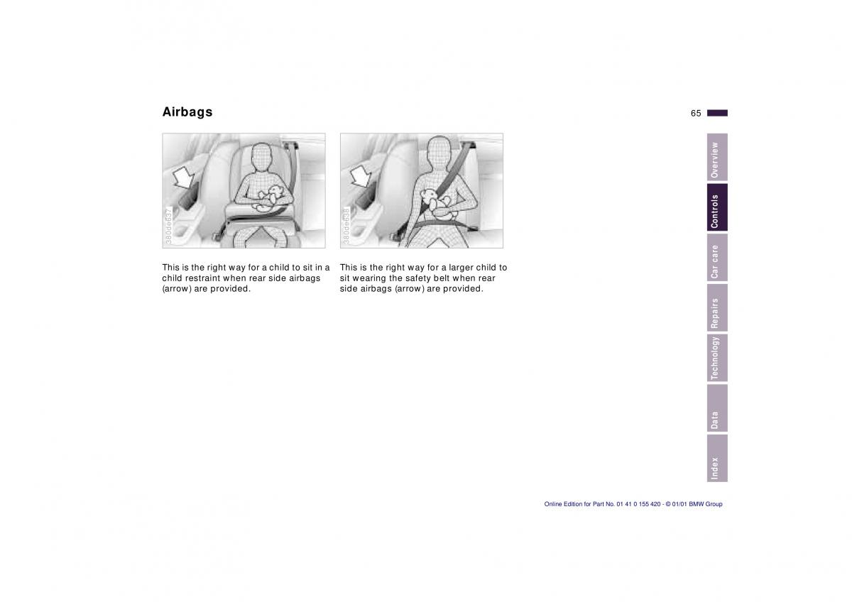 BMW 5 E39 owners manual / page 65