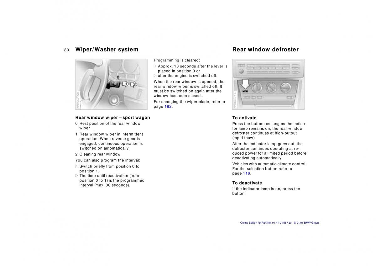 BMW 5 E39 owners manual / page 80