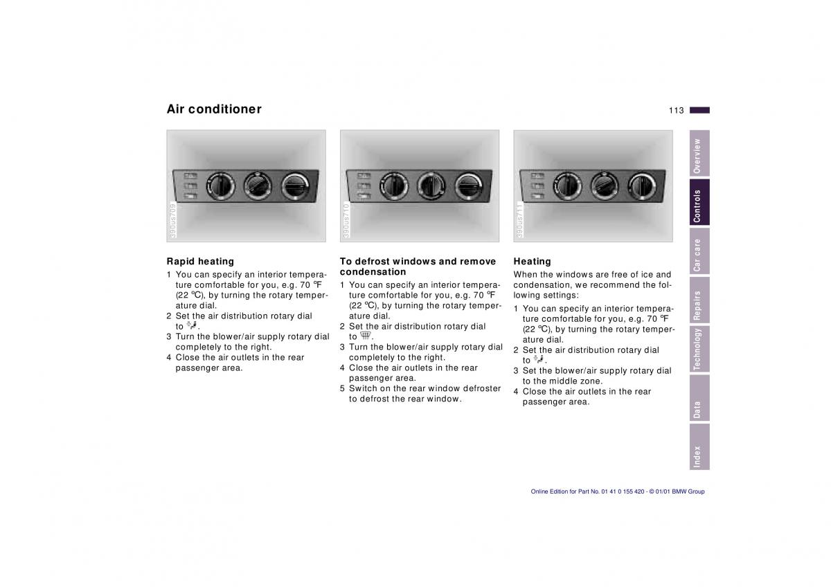 BMW 5 E39 owners manual / page 113