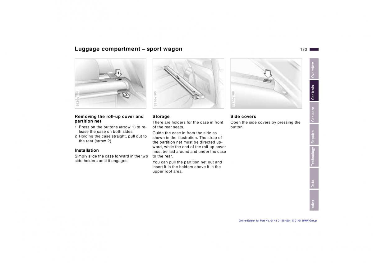 BMW 5 E39 owners manual / page 133