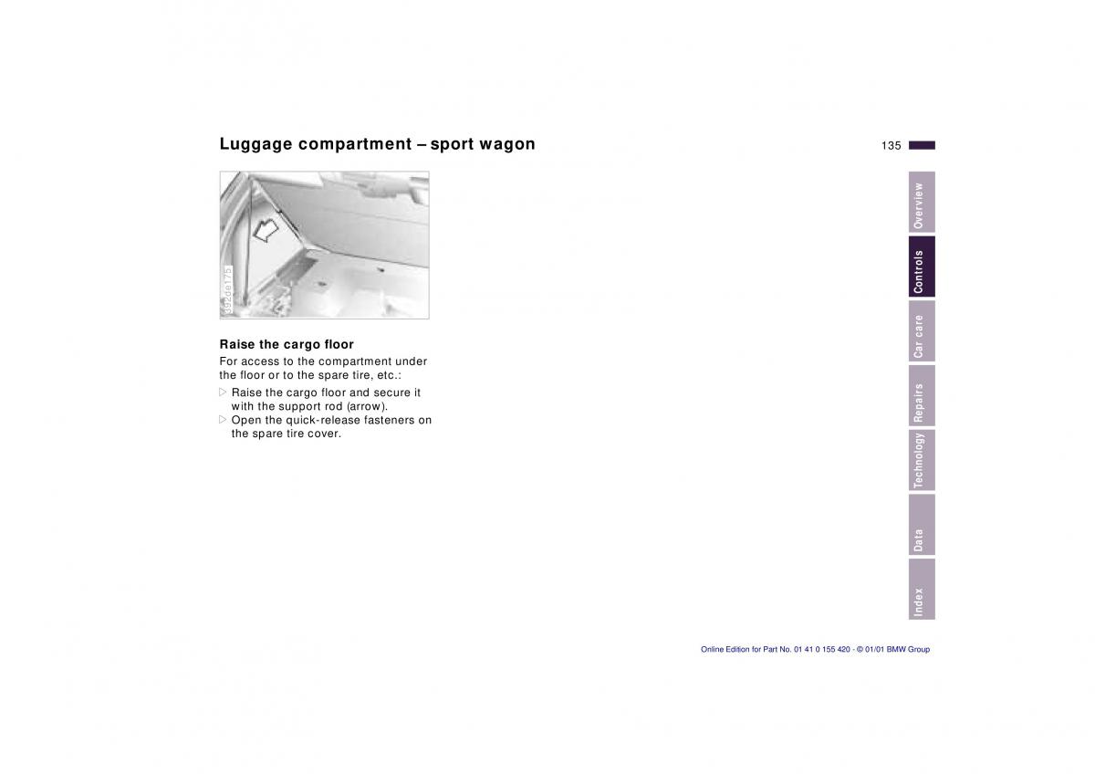 BMW 5 E39 owners manual / page 135