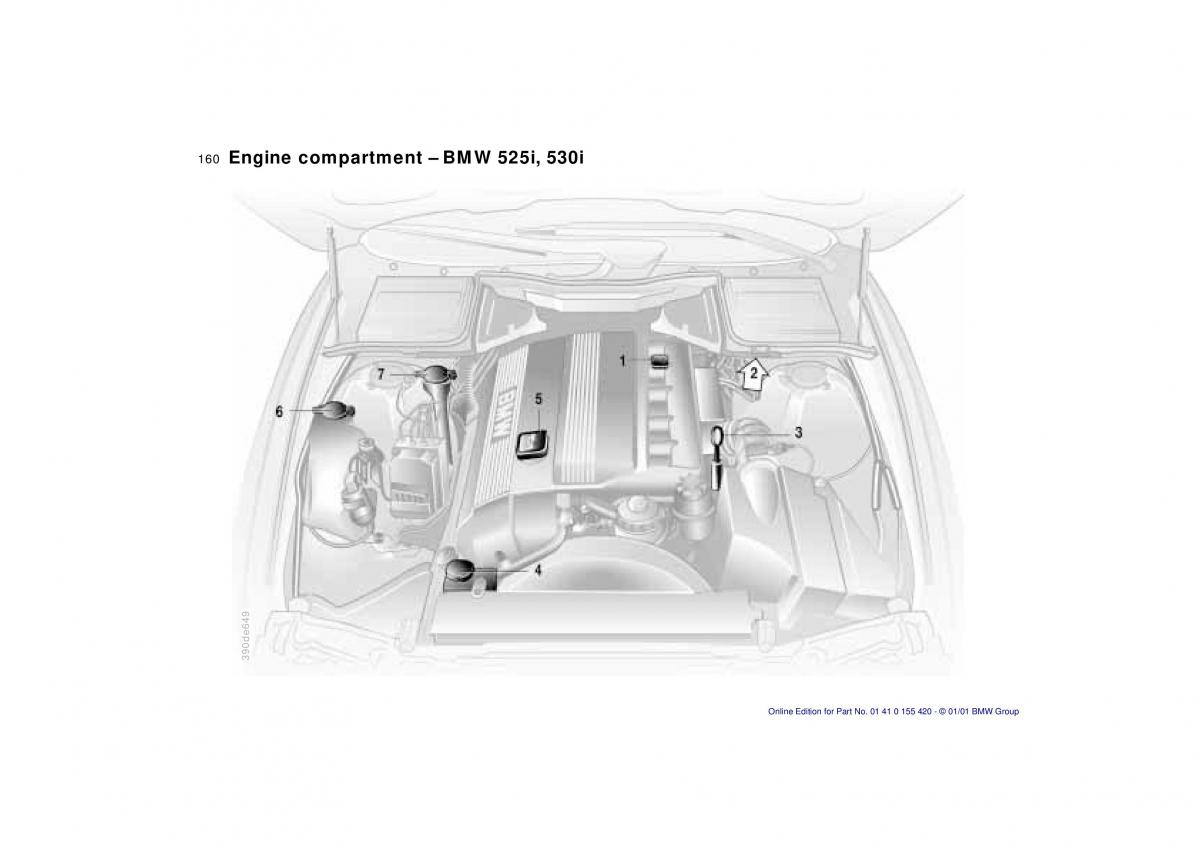 BMW 5 E39 owners manual / page 160