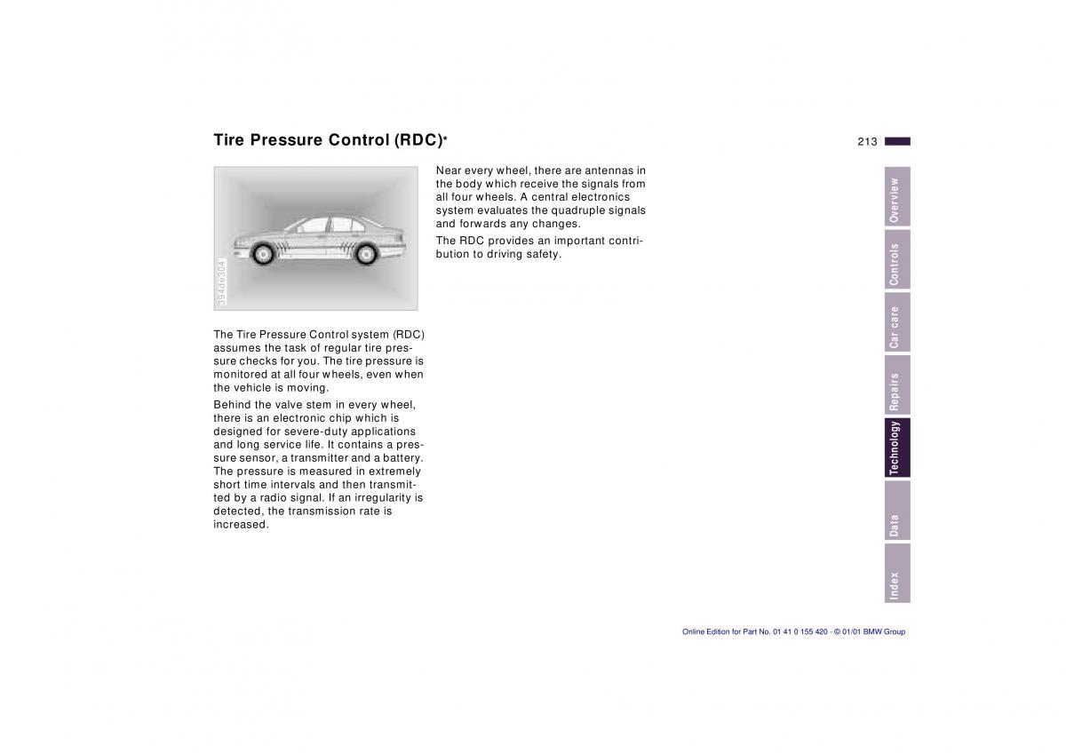 BMW 5 E39 owners manual / page 213