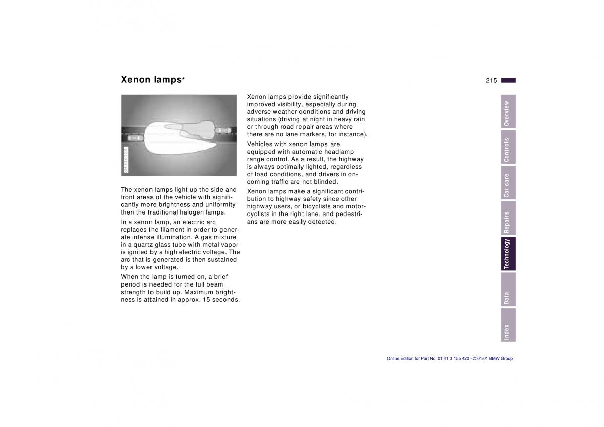 BMW 5 E39 owners manual / page 215