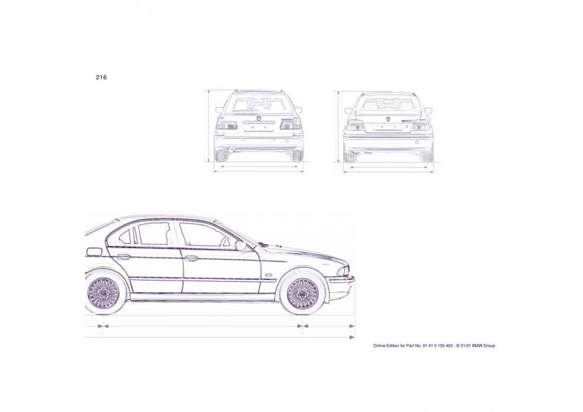 BMW 5 E39 owners manual / page 216