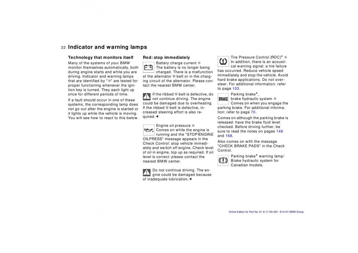 BMW 5 E39 owners manual / page 22