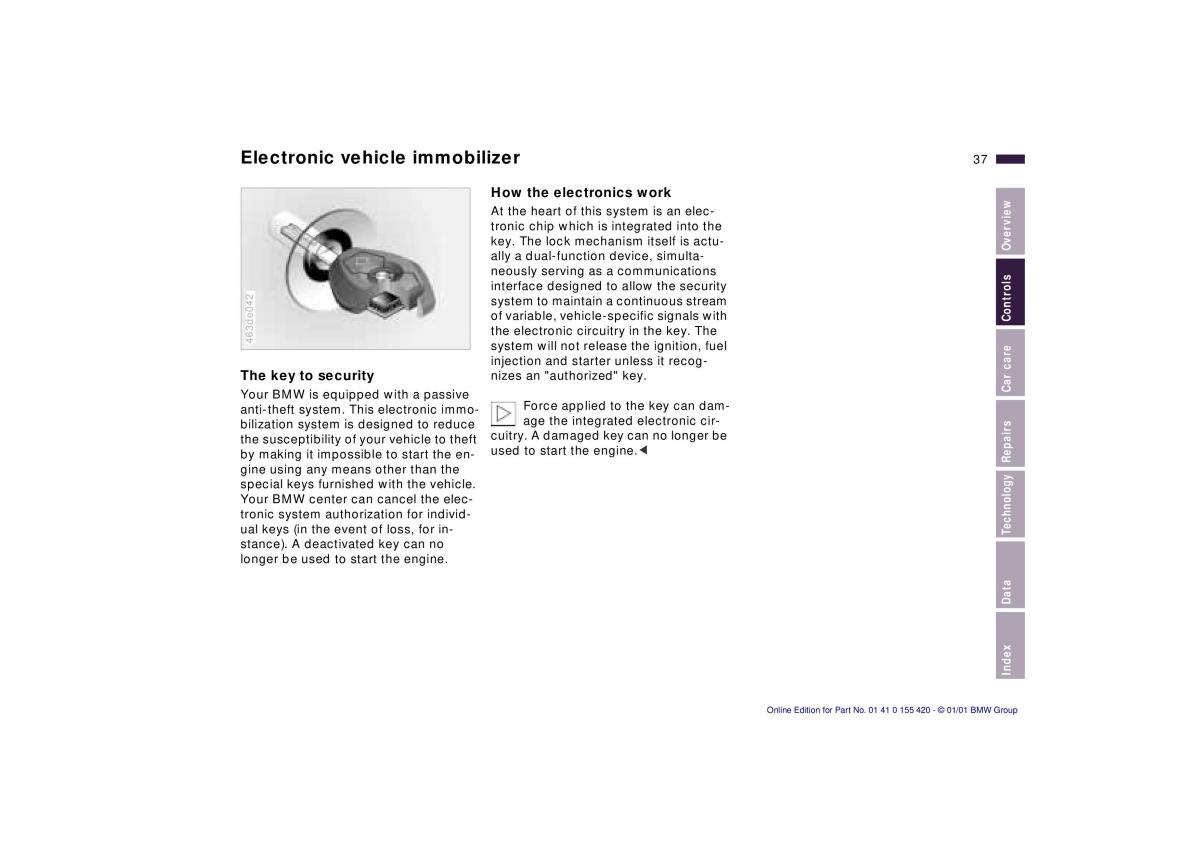 BMW 5 E39 owners manual / page 37