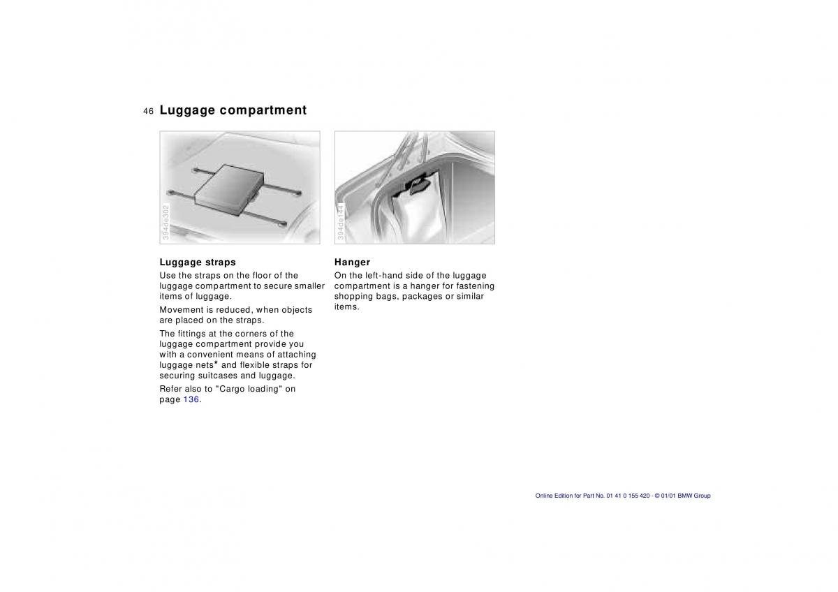 BMW 5 E39 owners manual / page 46