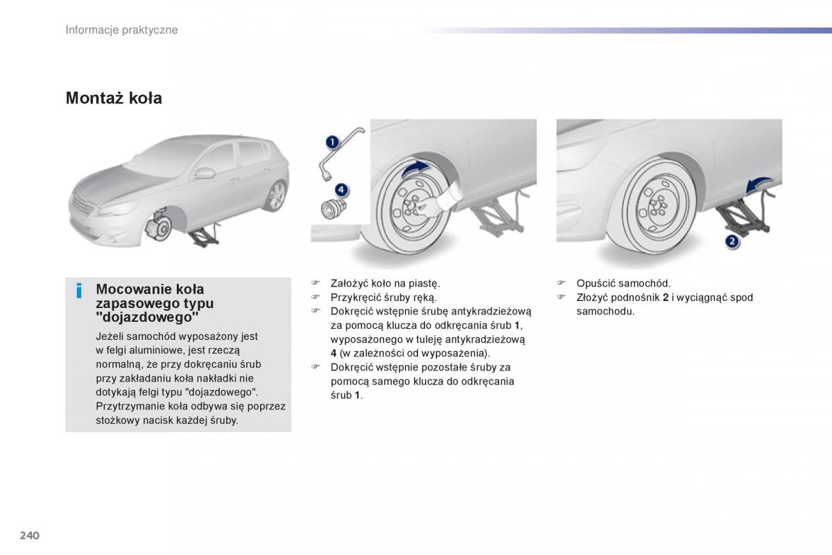 Peugeot 308 II 2 instrukcja obslugi / page 242