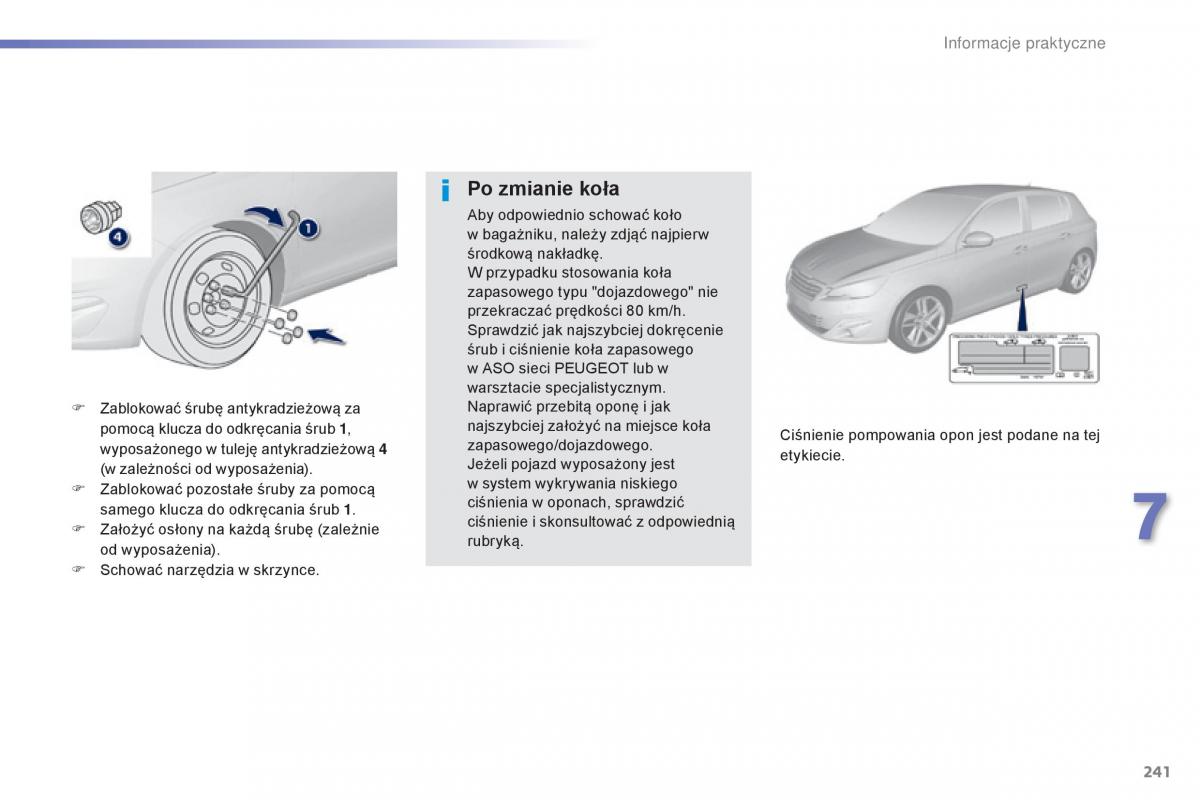 Peugeot 308 II 2 instrukcja obslugi / page 243