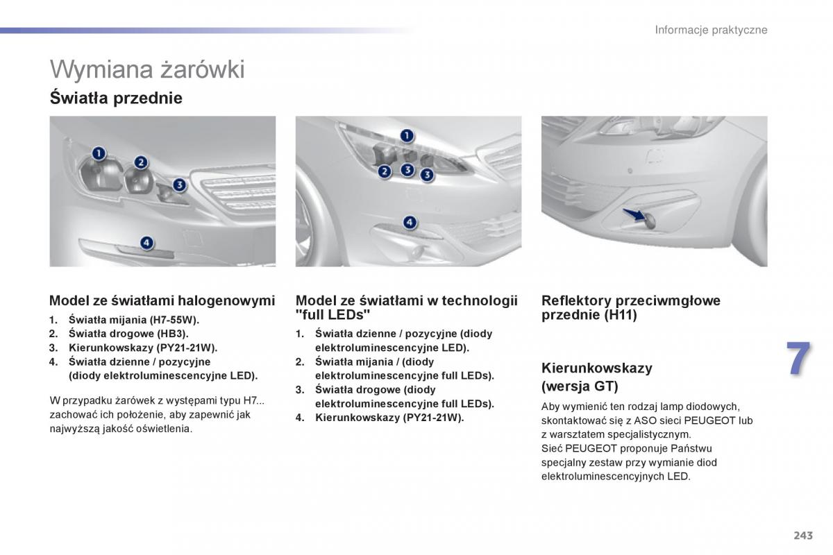 Peugeot 308 II 2 instrukcja obslugi / page 245