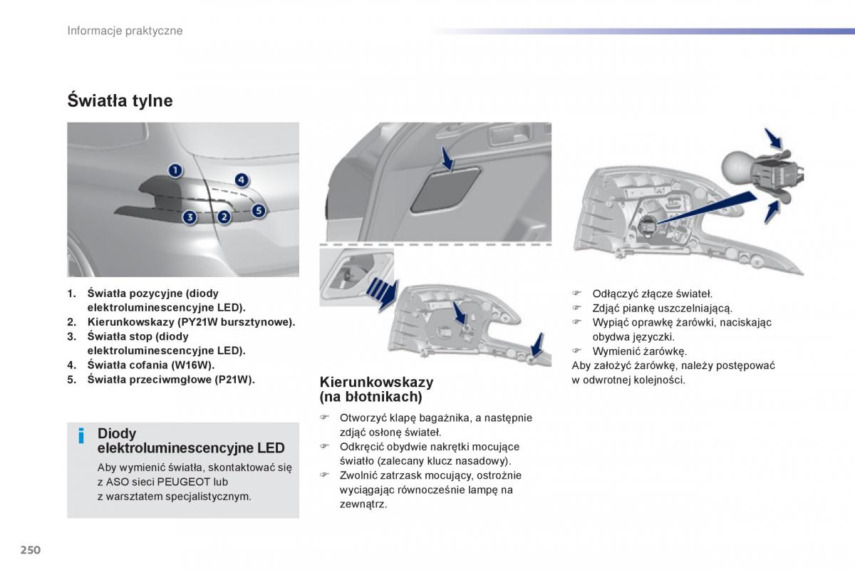 Peugeot 308 II 2 instrukcja obslugi / page 252