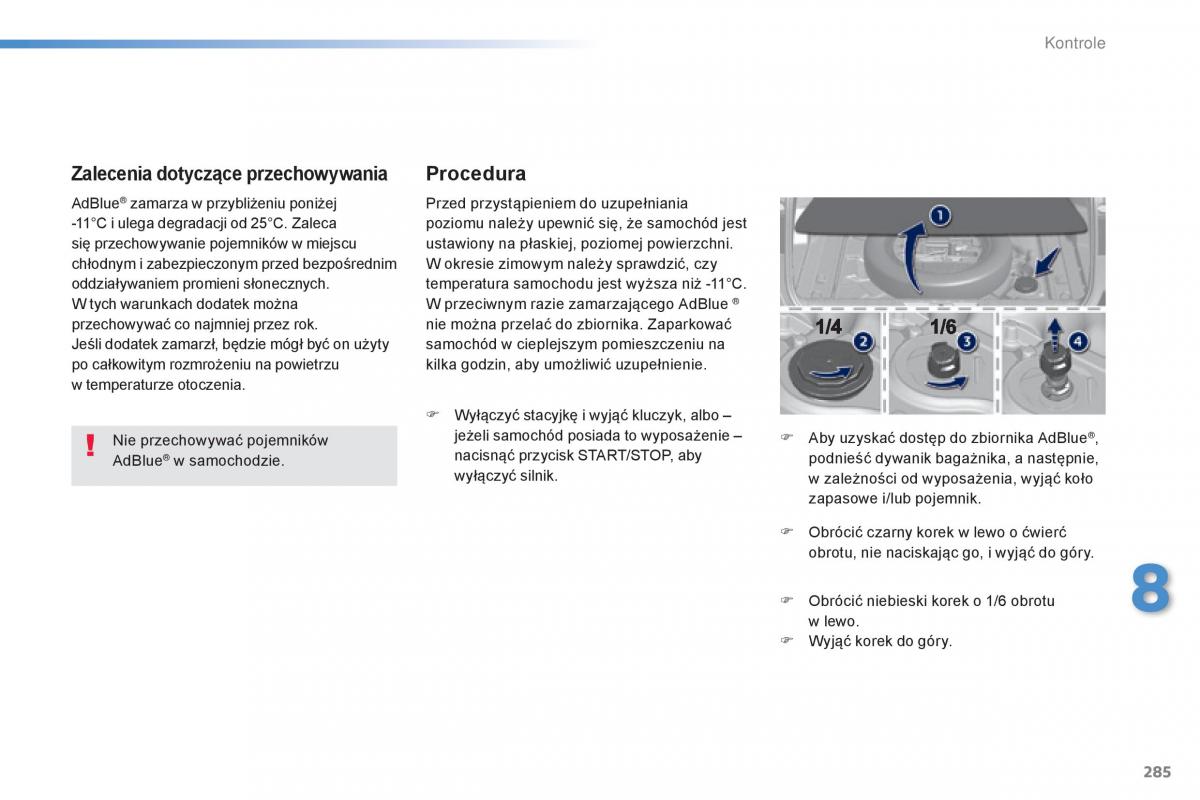 Peugeot 308 II 2 instrukcja obslugi / page 287