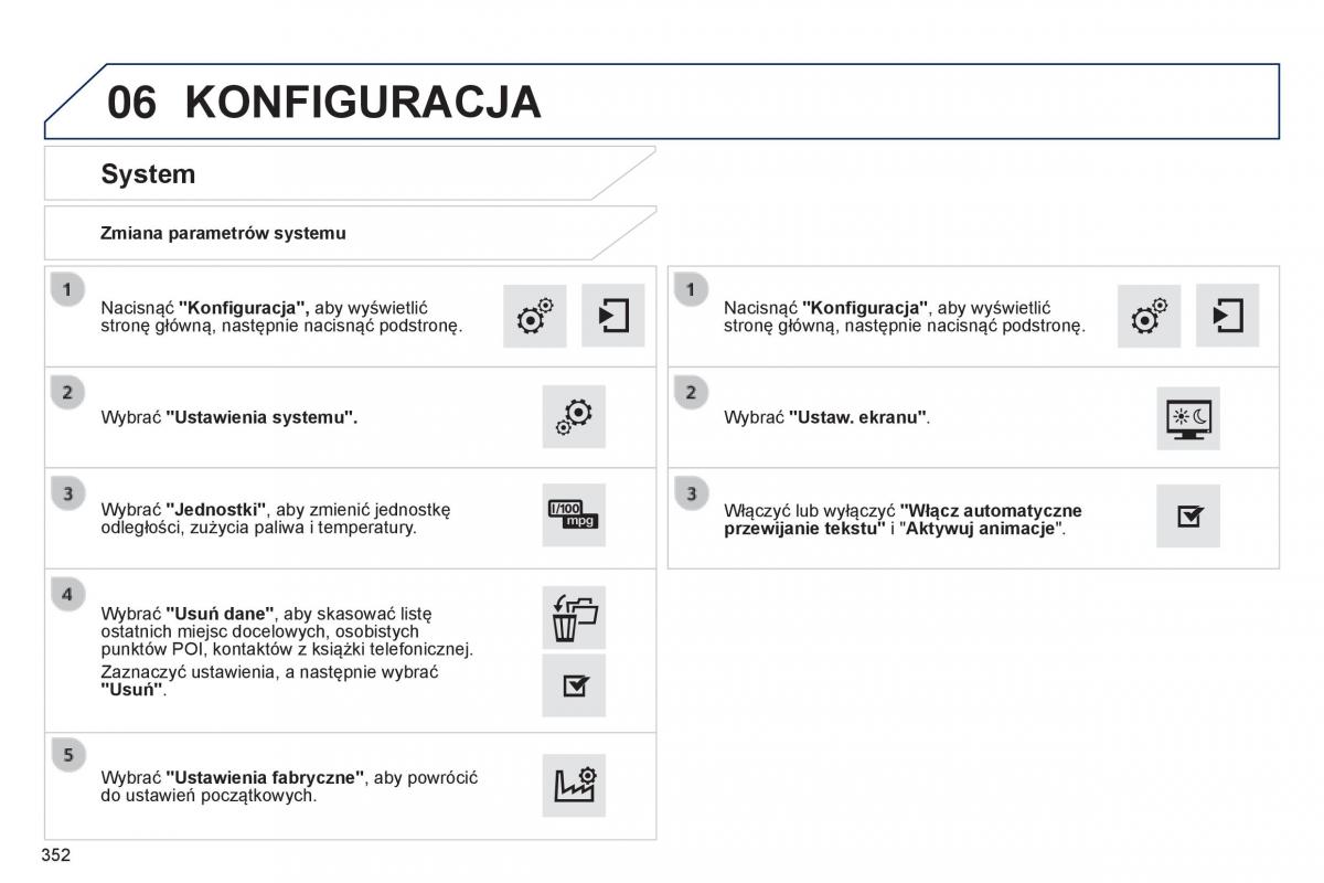 Peugeot 308 II 2 instrukcja obslugi / page 354