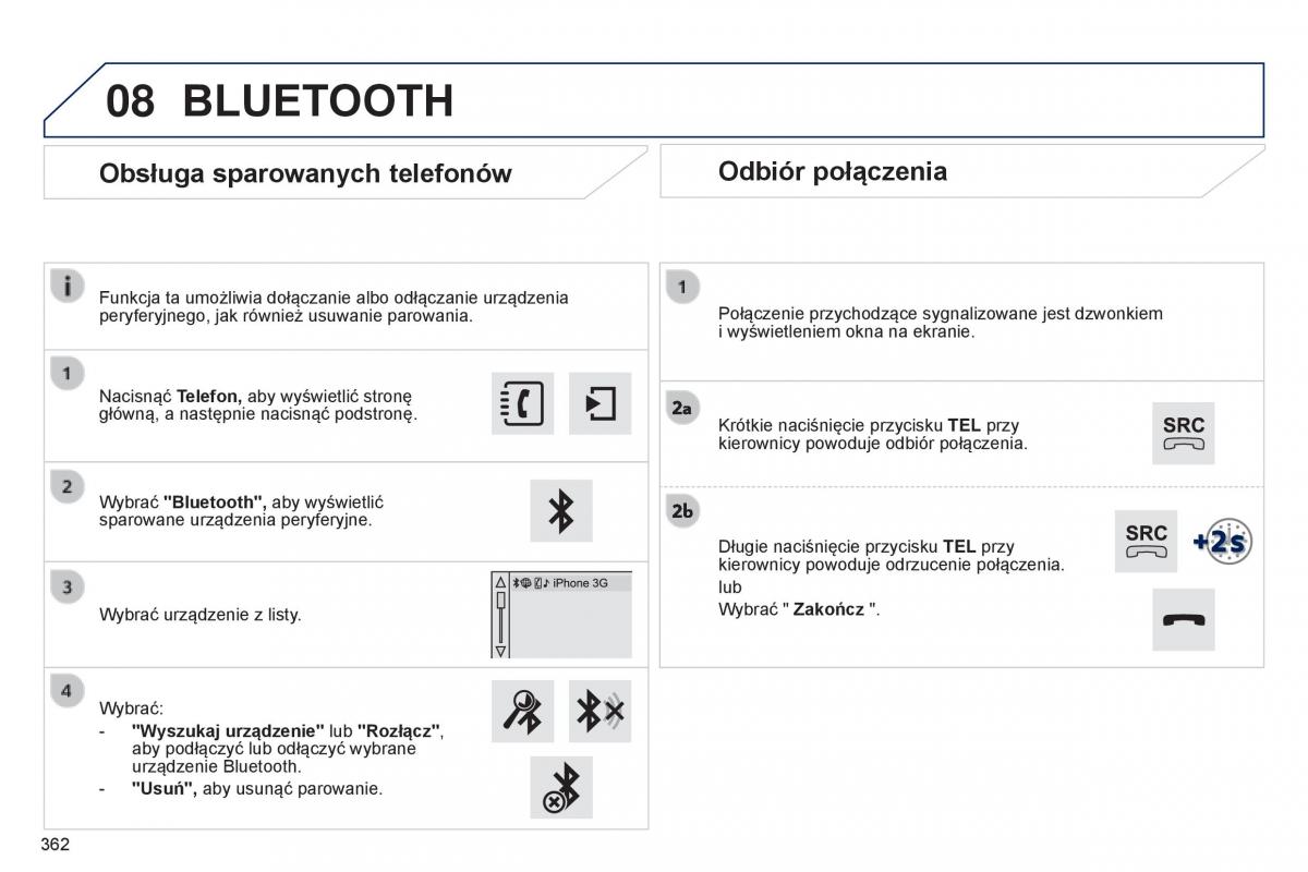 Peugeot 308 II 2 instrukcja obslugi / page 364