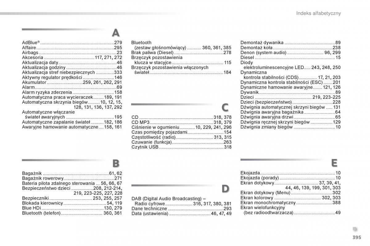 Peugeot 308 II 2 instrukcja obslugi / page 397