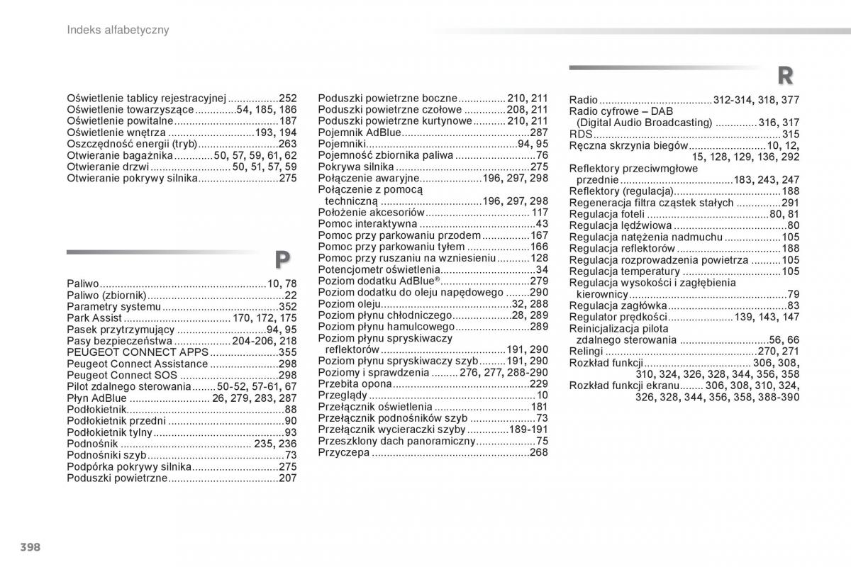 Peugeot 308 II 2 instrukcja obslugi / page 400