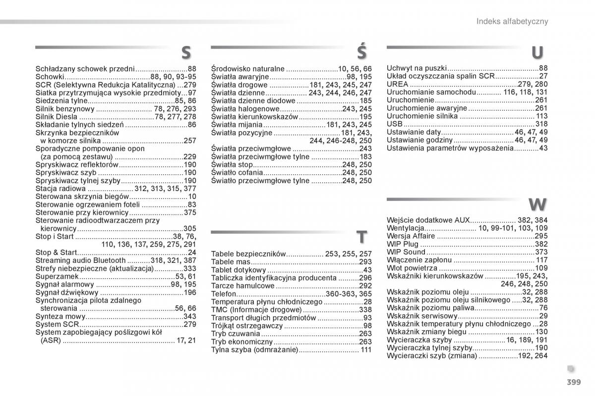 Peugeot 308 II 2 instrukcja obslugi / page 401