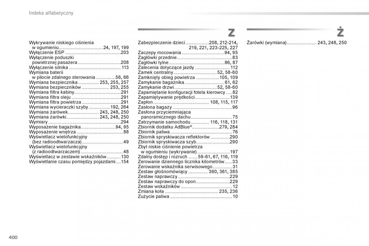 Peugeot 308 II 2 instrukcja obslugi / page 402