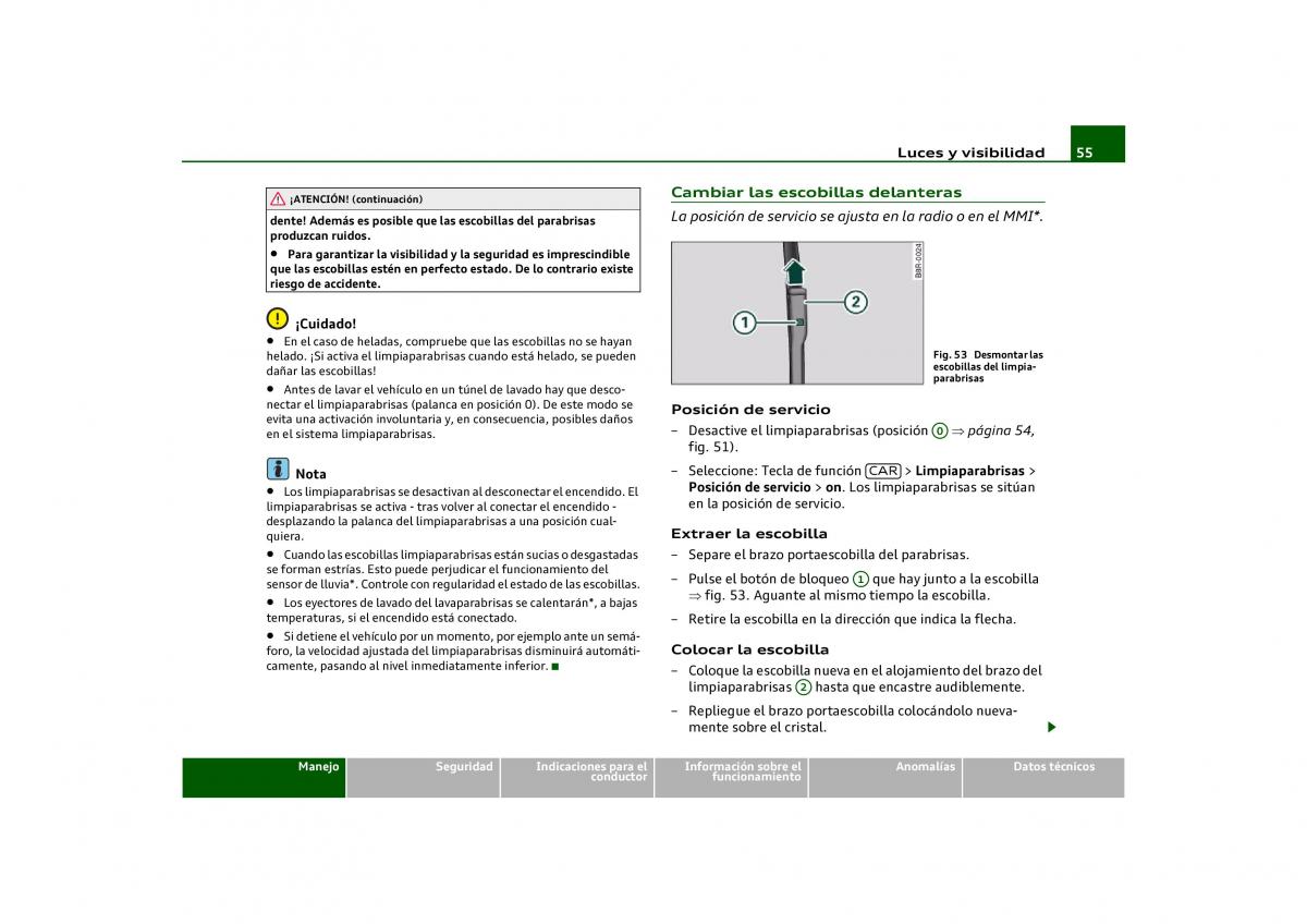 Audi Q5 manual del propietario / page 57