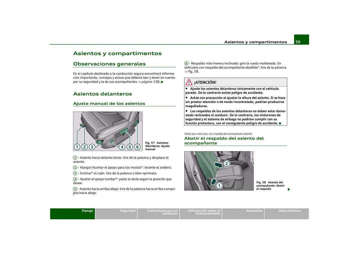 Audi Q5 manual del propietario / page 61