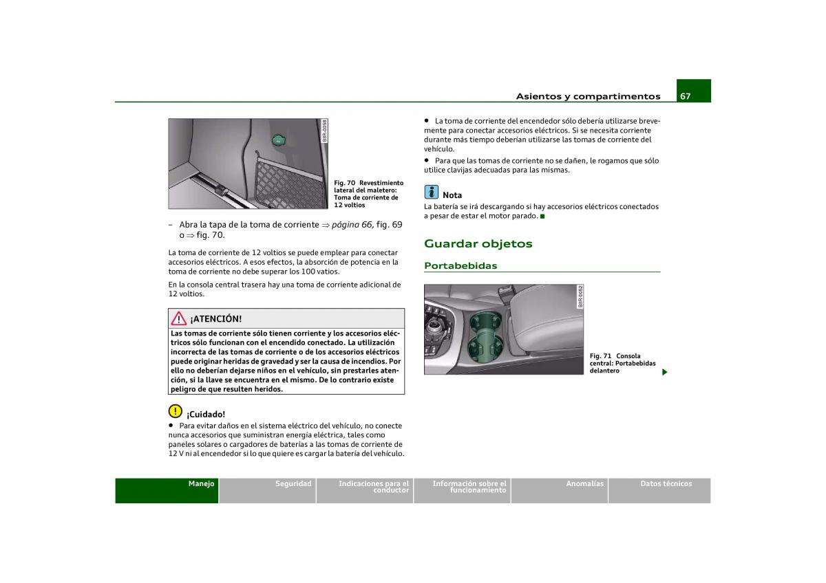 Audi Q5 manual del propietario / page 69