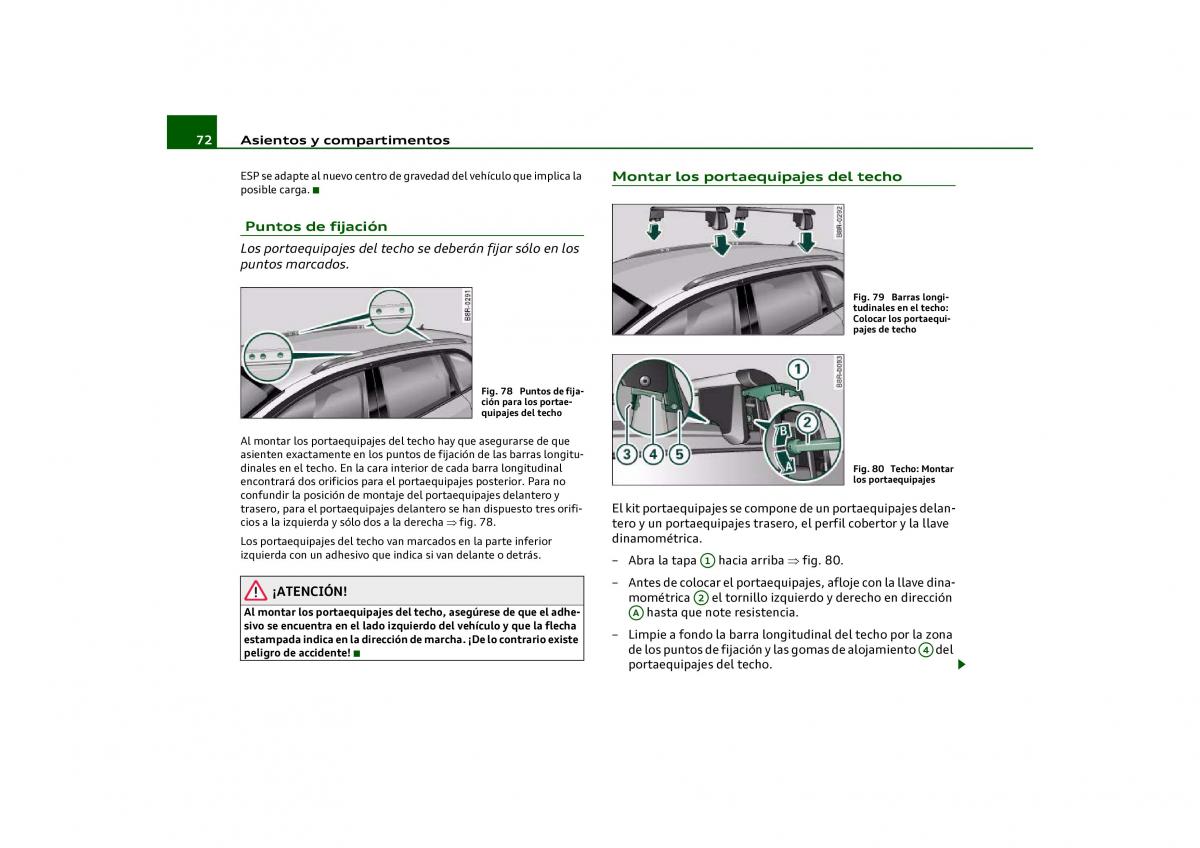 Audi Q5 manual del propietario / page 74