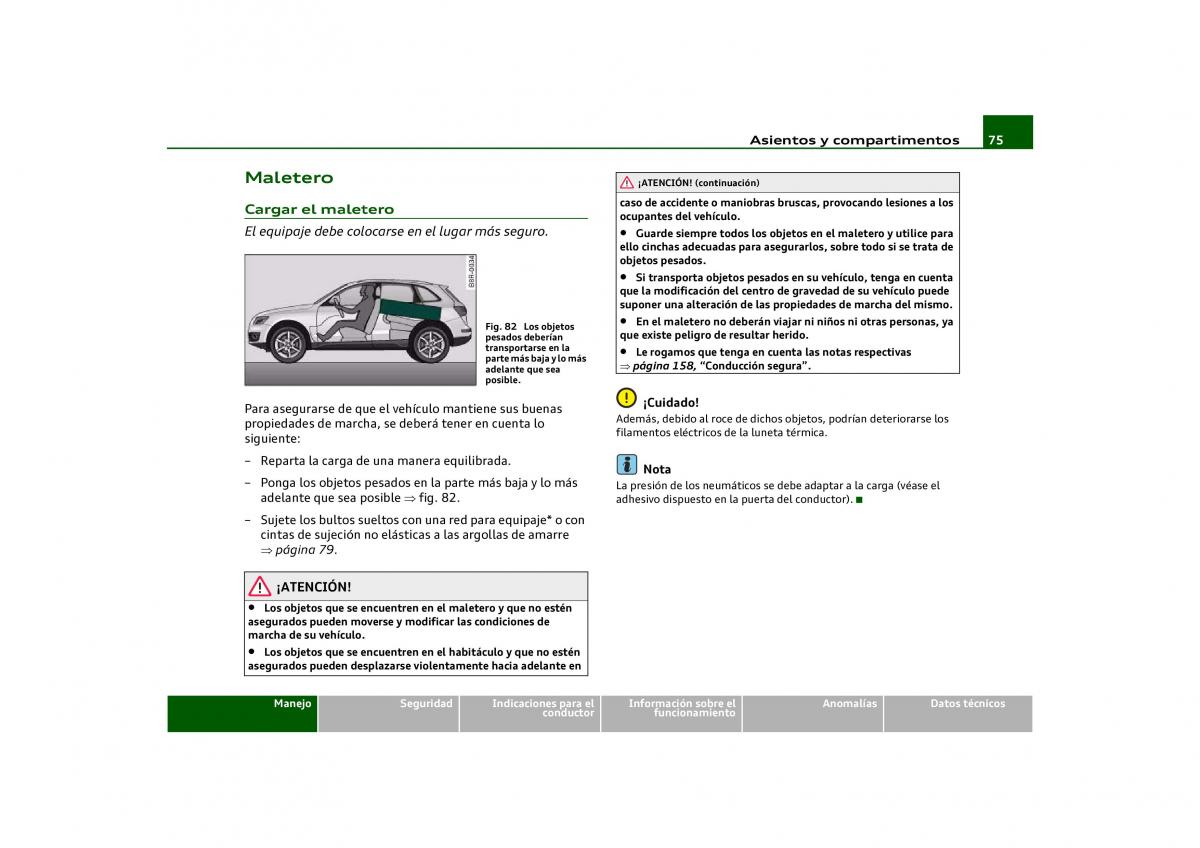 Audi Q5 manual del propietario / page 77