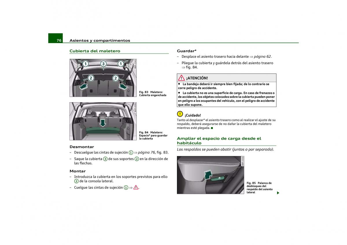 Audi Q5 manual del propietario / page 78