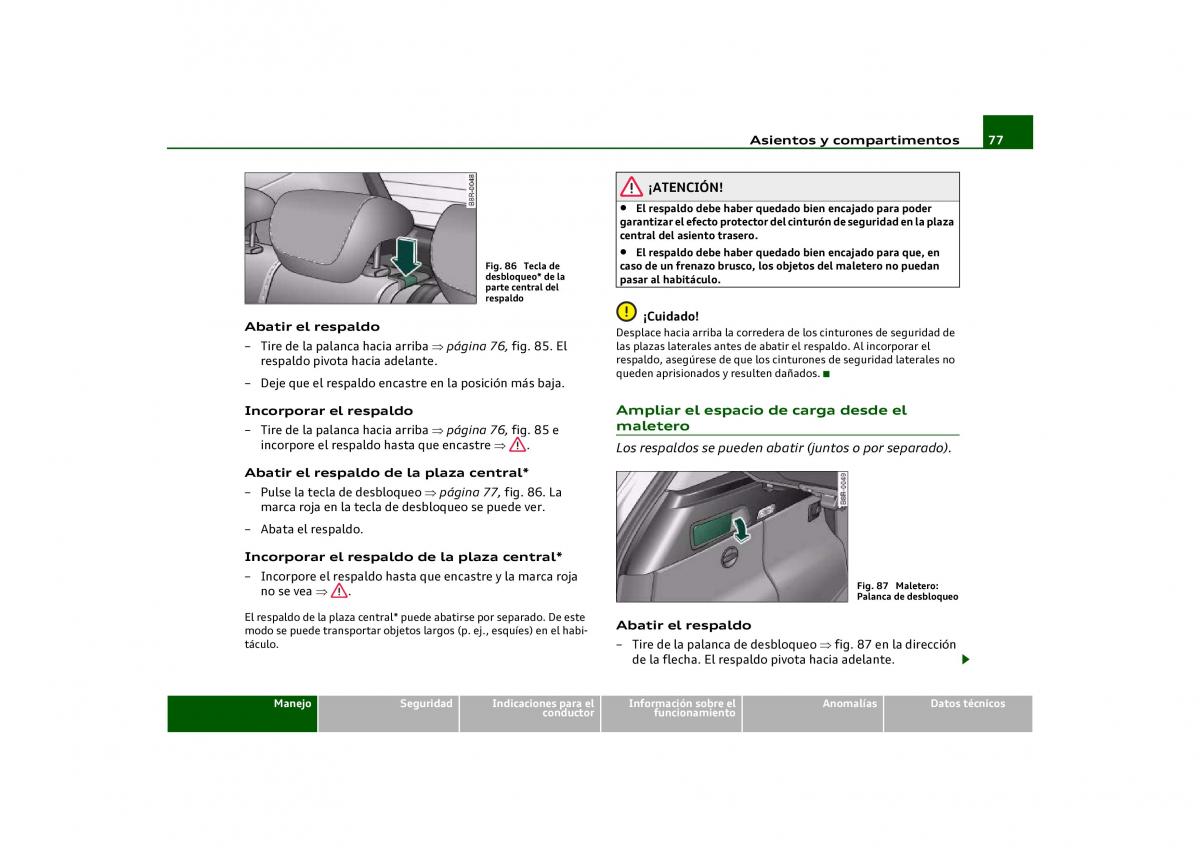 Audi Q5 manual del propietario / page 79