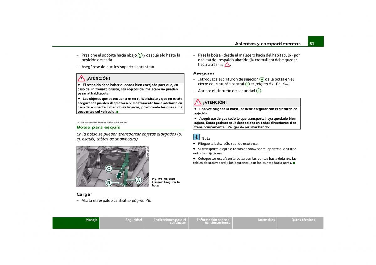 Audi Q5 manual del propietario / page 83