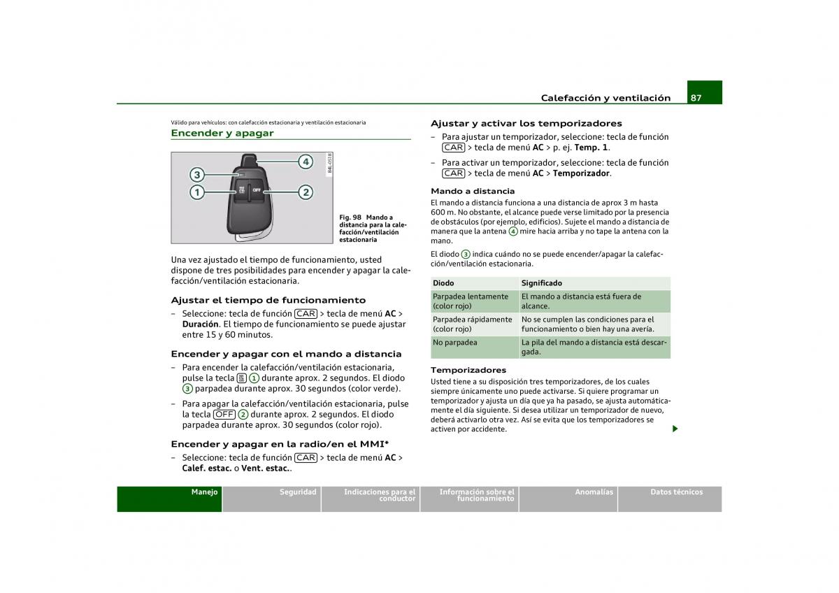 Audi Q5 manual del propietario / page 89