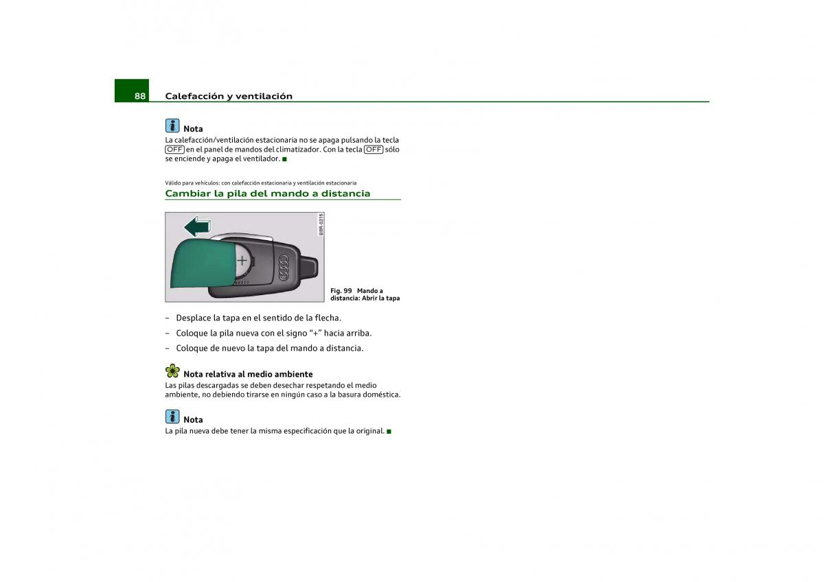 Audi Q5 manual del propietario / page 90