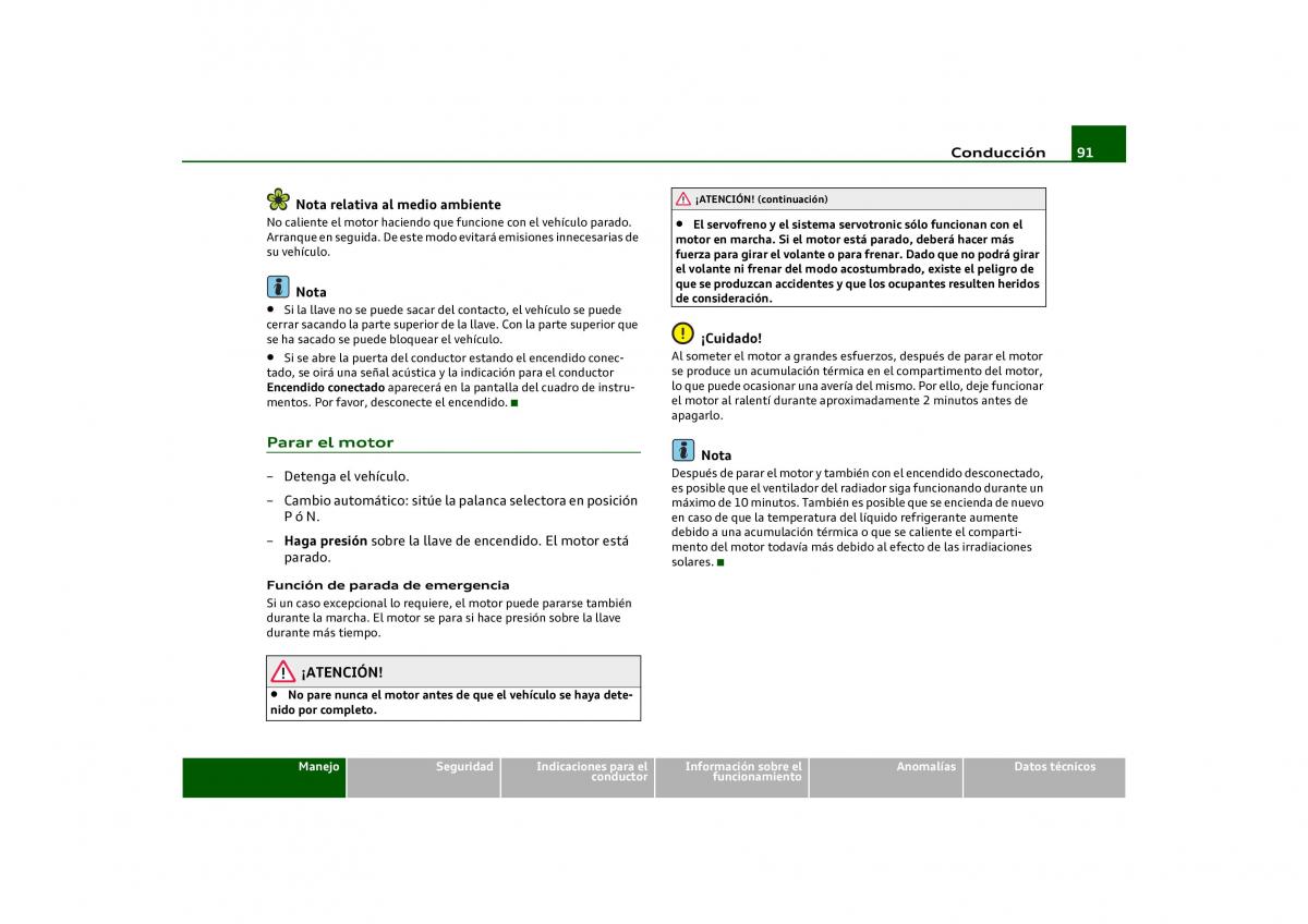 Audi Q5 manual del propietario / page 93