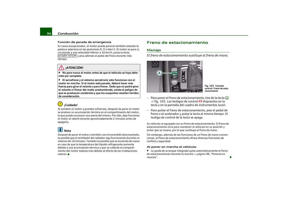 Audi Q5 manual del propietario / page 96