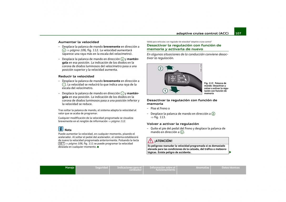 Audi Q5 manual del propietario / page 109