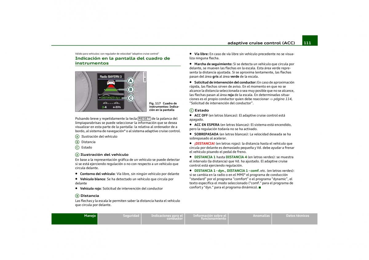 Audi Q5 manual del propietario / page 113