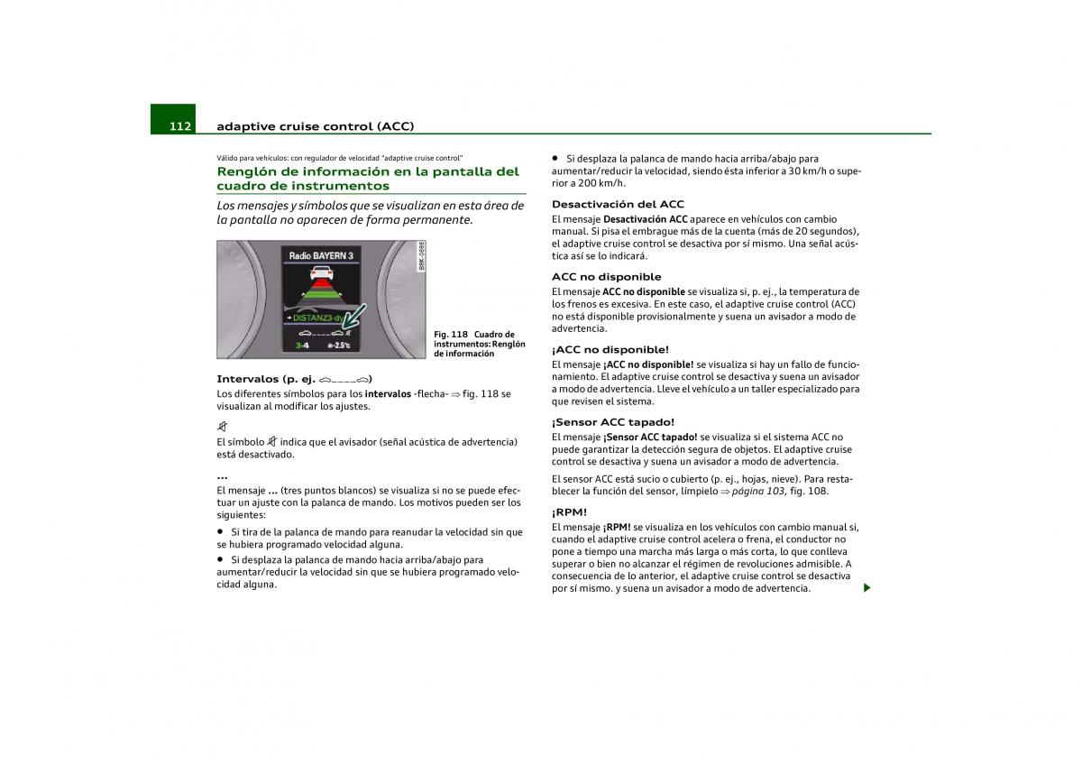 Audi Q5 manual del propietario / page 114