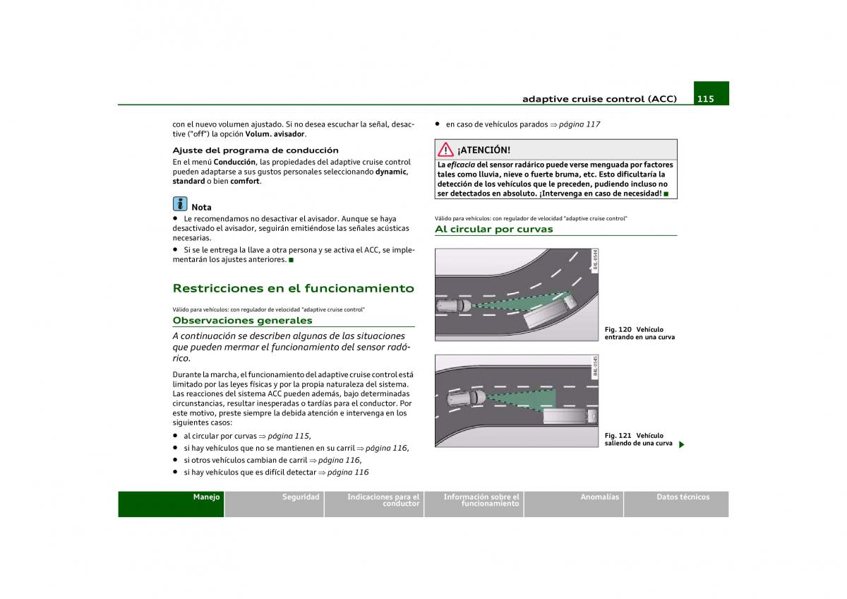 Audi Q5 manual del propietario / page 117