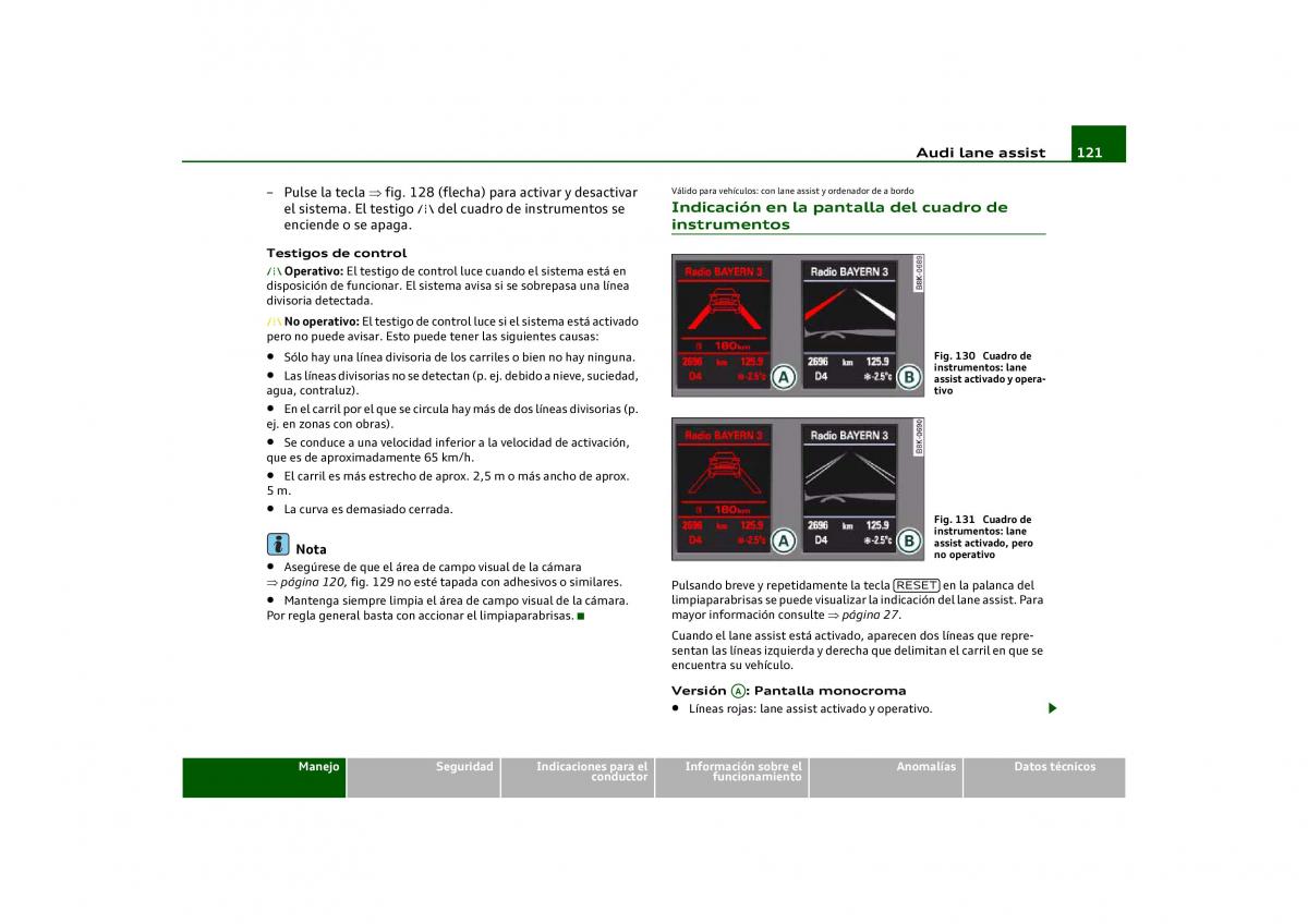 Audi Q5 manual del propietario / page 123