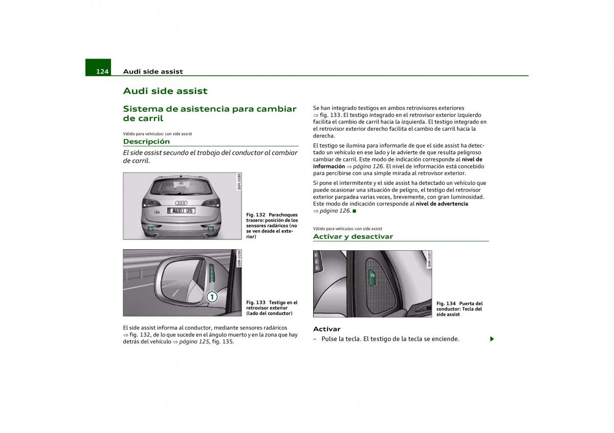 Audi Q5 manual del propietario / page 126